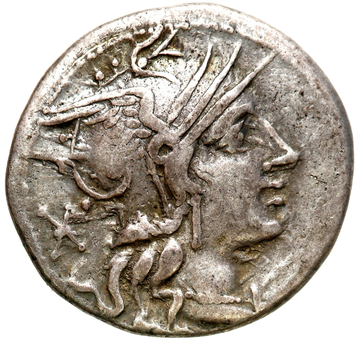 Republika Rzymska, Denar, Q. Marcius, C. Fabius, L. Roscius 118 – 117 r. p. n. e., Rzym